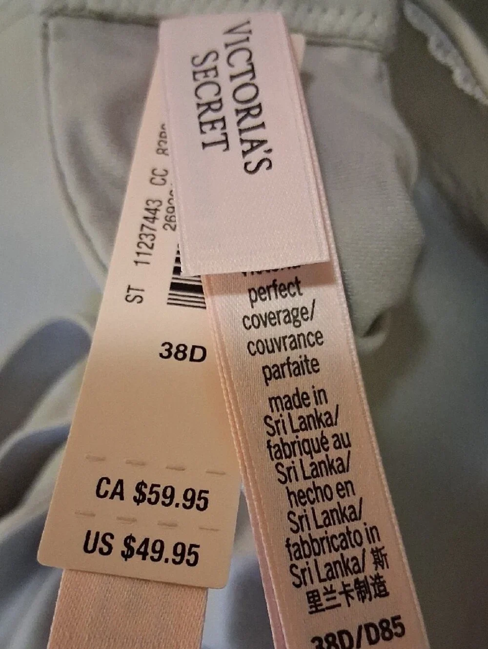 Victoria's Secret Light Gray Smooth T-Shirt Bra